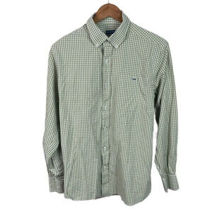 BF711 Mens Fish Hippie Tailored Fit Preppy Plaid Button Down Shirt M